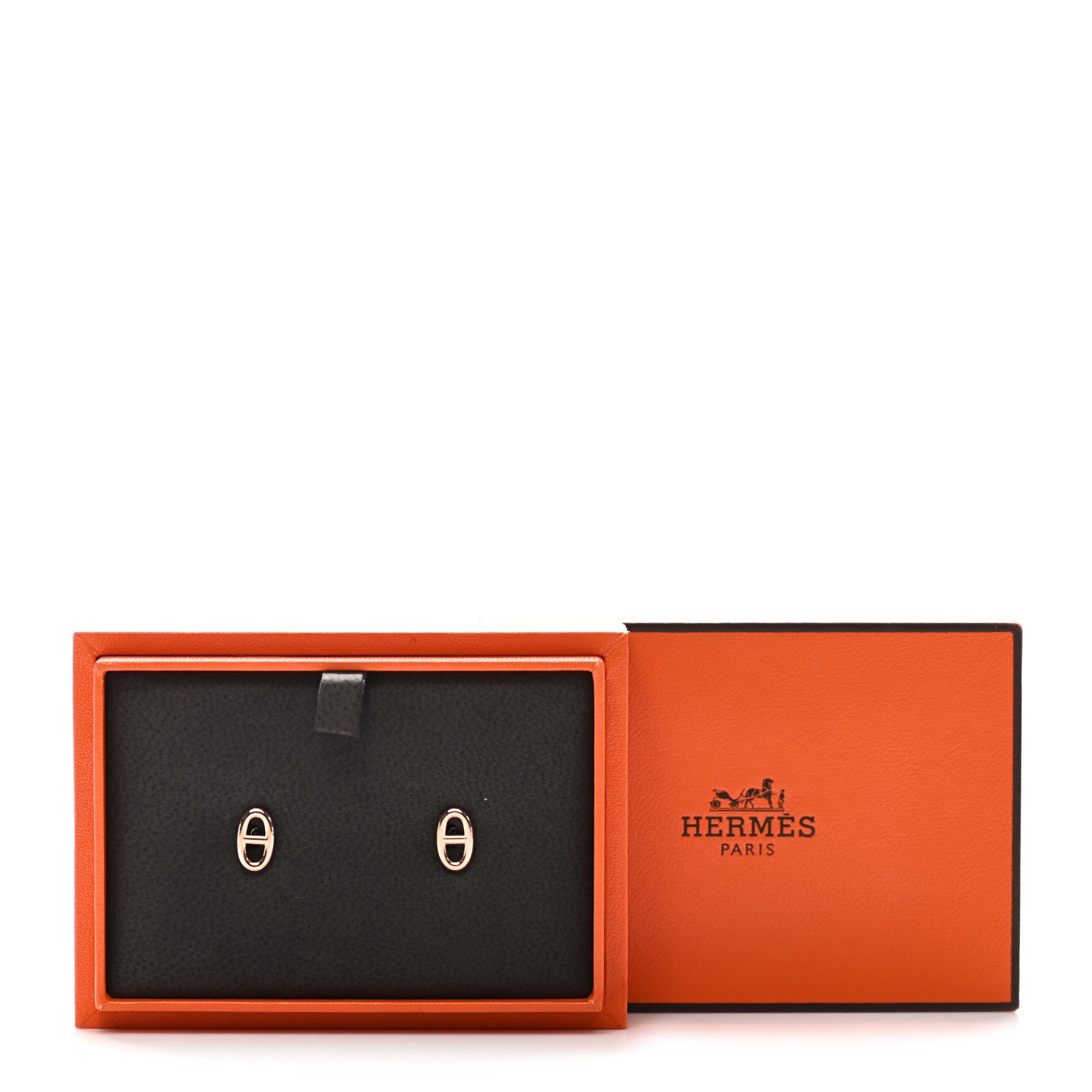 Hermes 18K Rose Gold TPM Farandole Stud Earrings 6 of 6