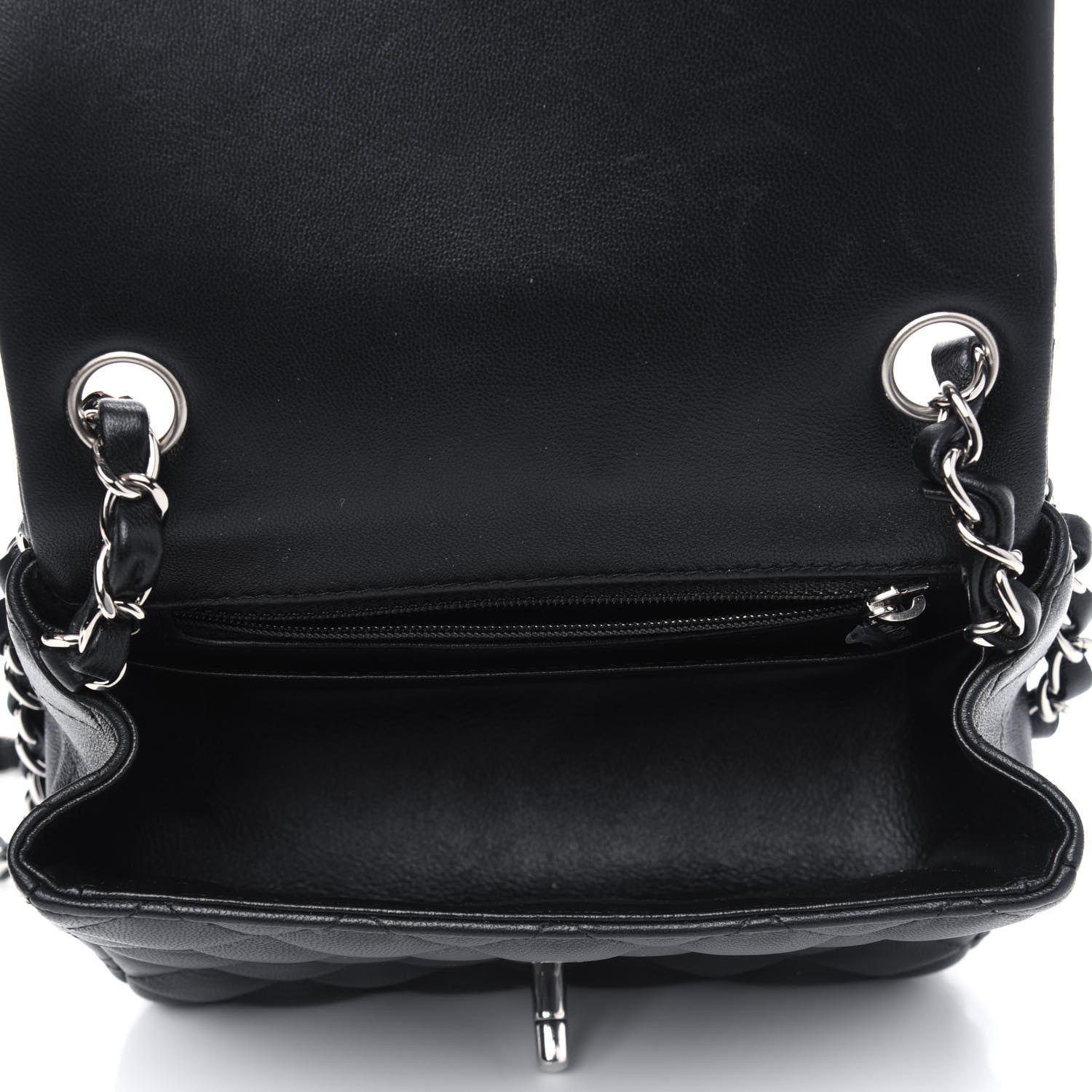 Chanel Lambskin Quilted Mini Square Flap Black 4 of 5