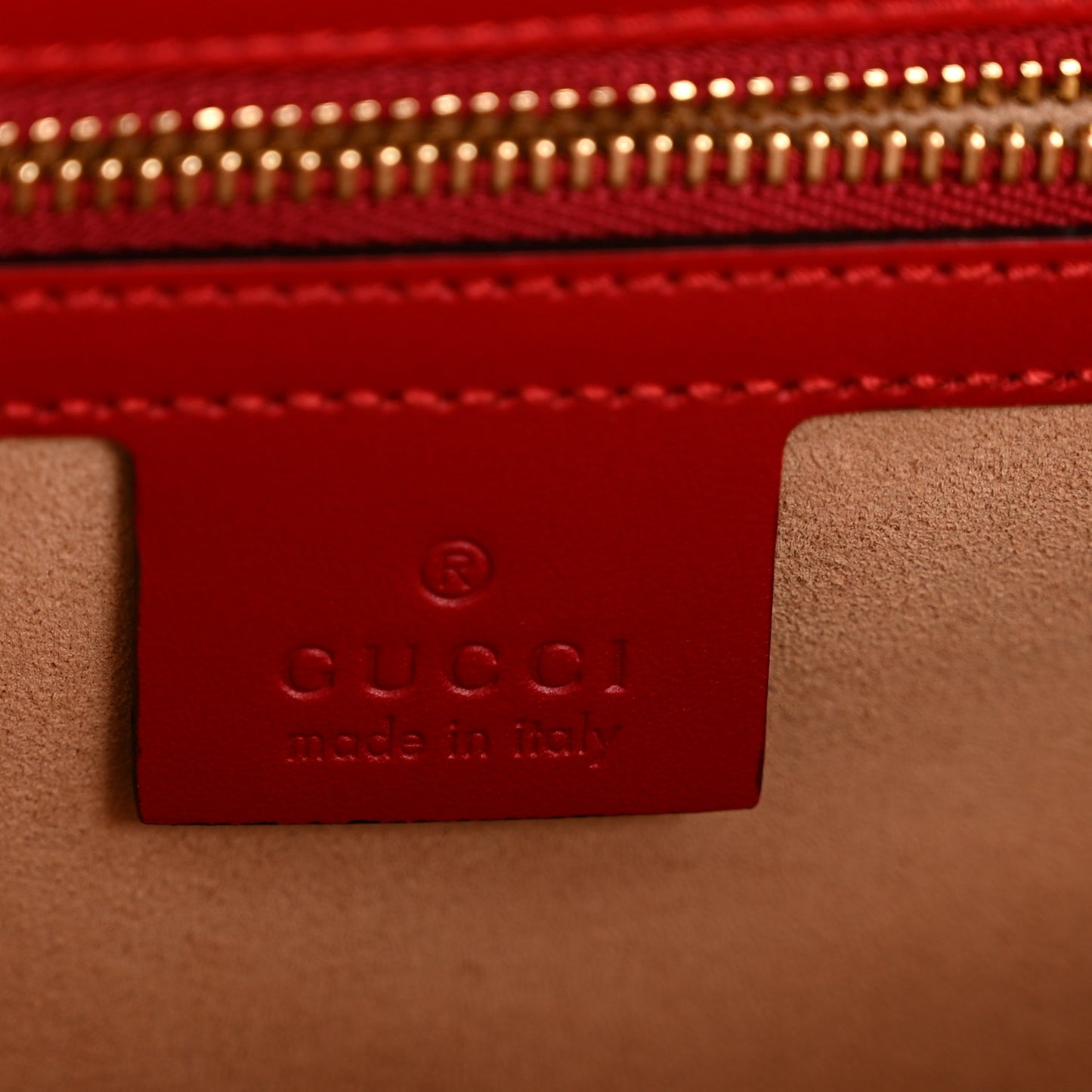 Guccissima Signature Medium Padlock Top Handle Bag Hibiscus Red
