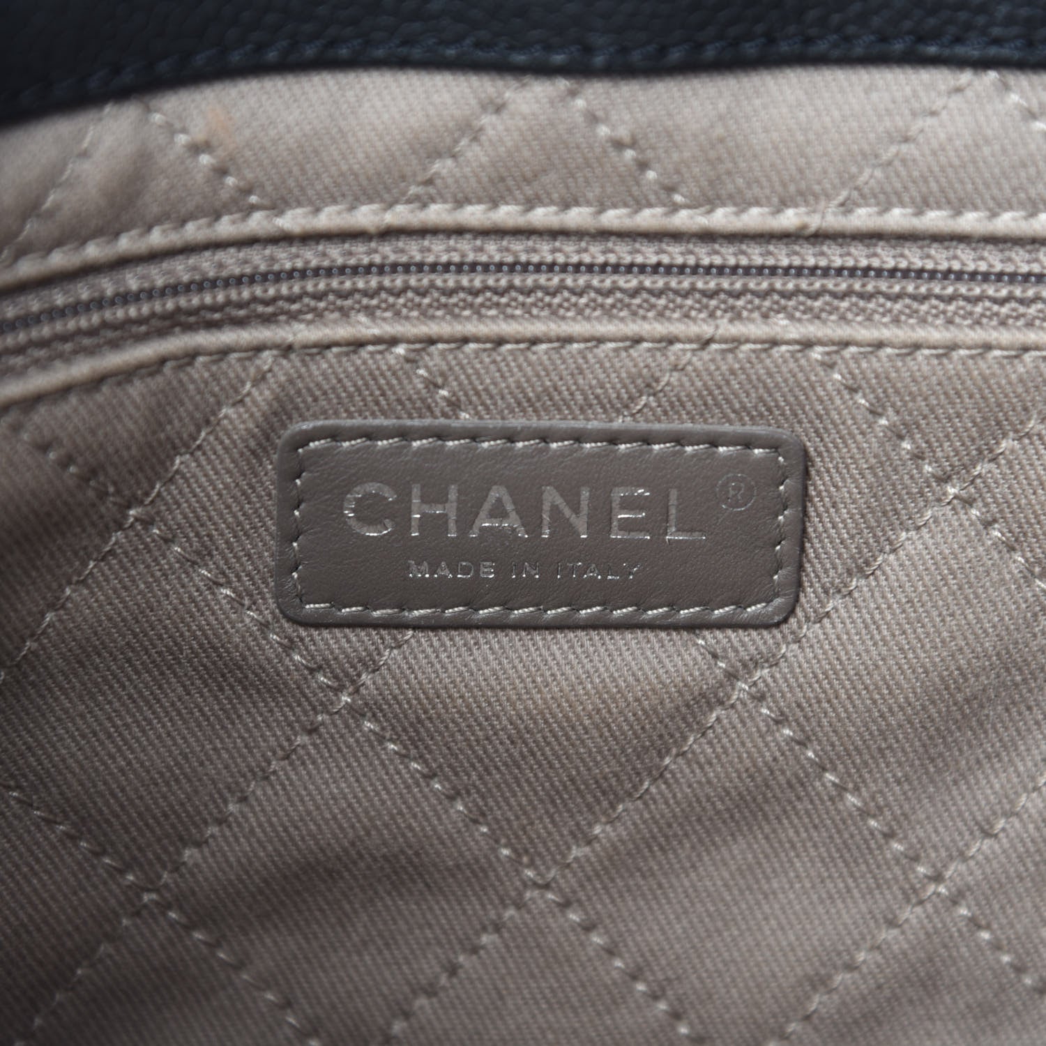 Chanel Calfskin Stitched Hamptons Tote Black 8 of 10
