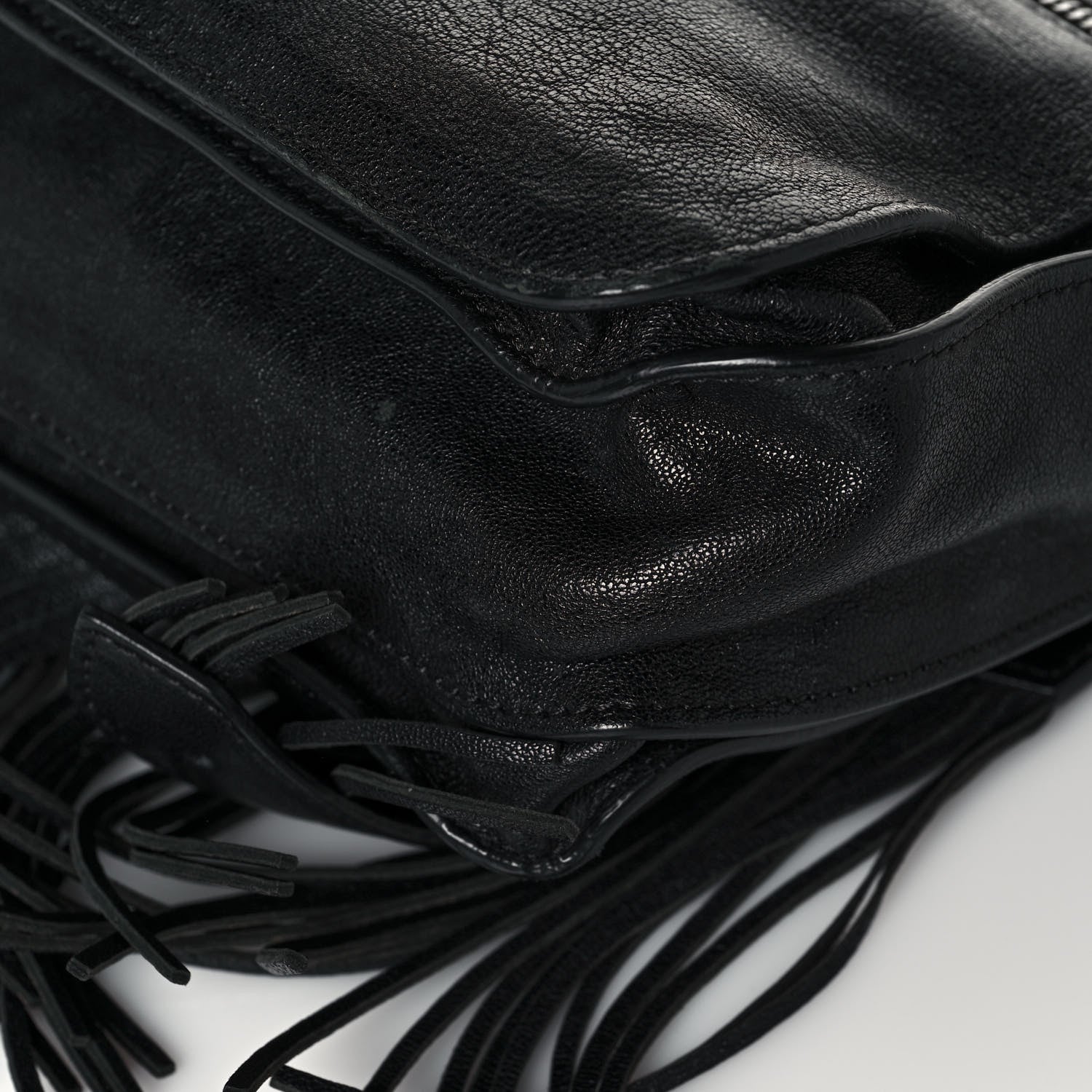 Proenza Schouler Lambskin Fringe PS1 Crossbody Pouch Black 12 of 14