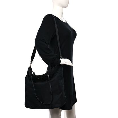 Prada Tessuto Nylon Saffiano Tote Black 2 of 9