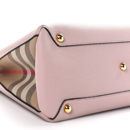 Burberry Derby Calfskin House Check Medium Banner Tote Pale Orchid 9 of 10