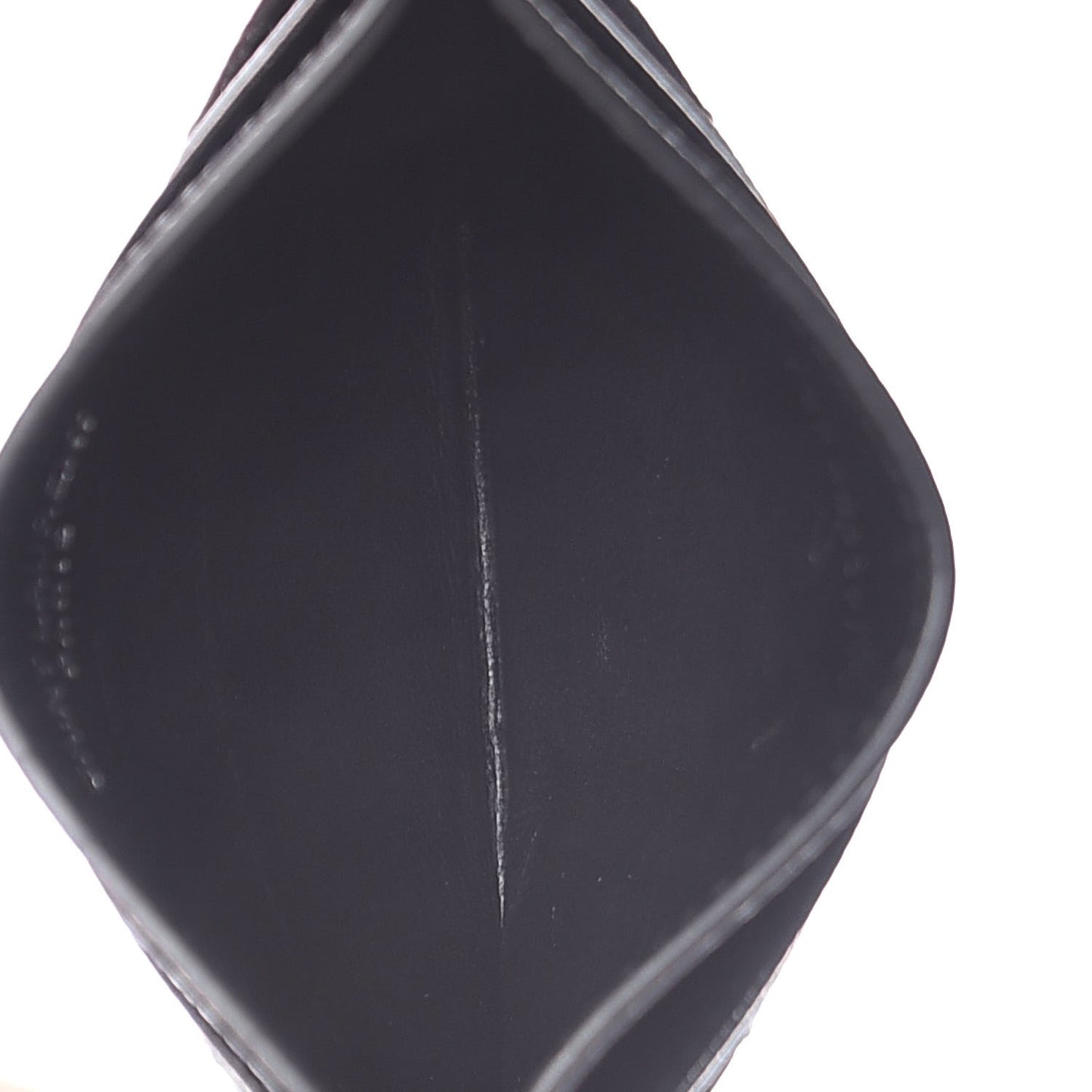 Grain De Poudre Matelasse Chevron Monogram Credit Card Case Black