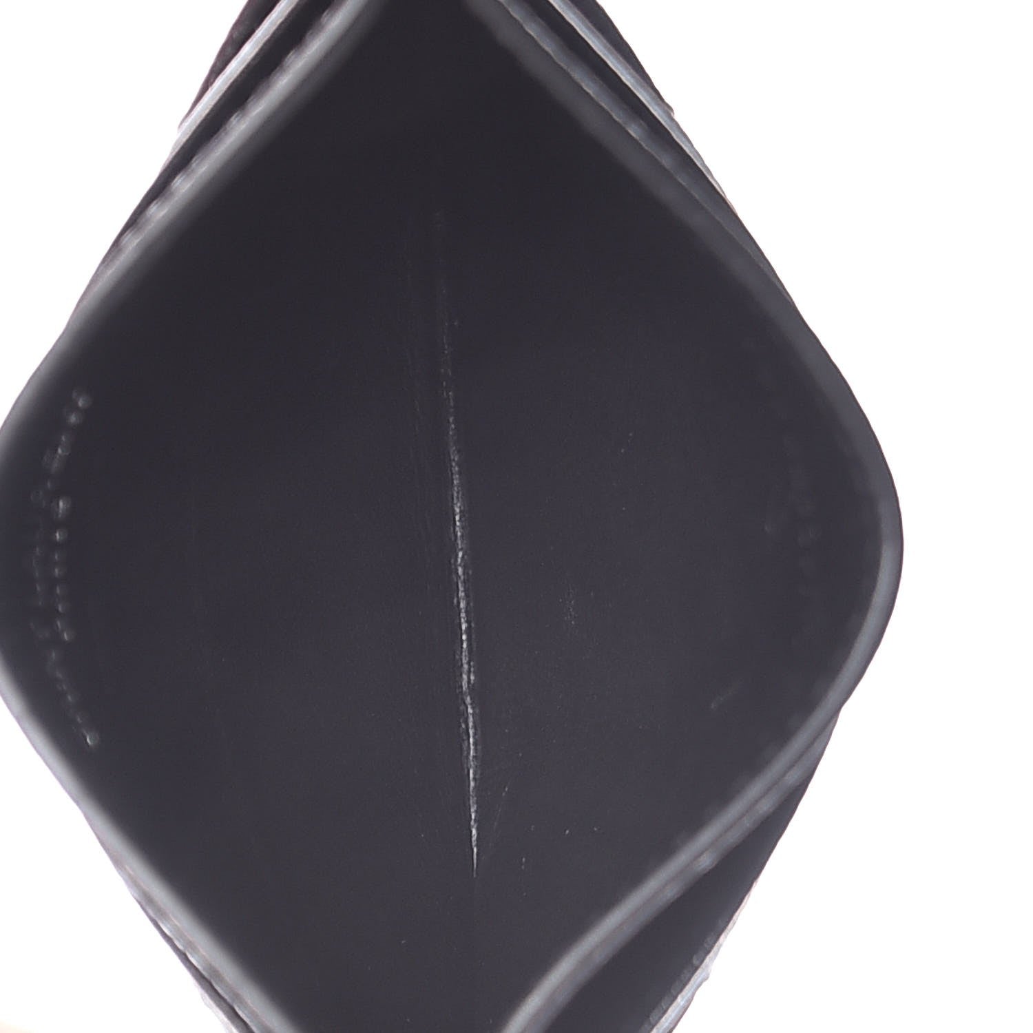 Saint Laurent Grain De Poudre Matelasse Chevron Monogram Credit Card Case Black 5 of 8