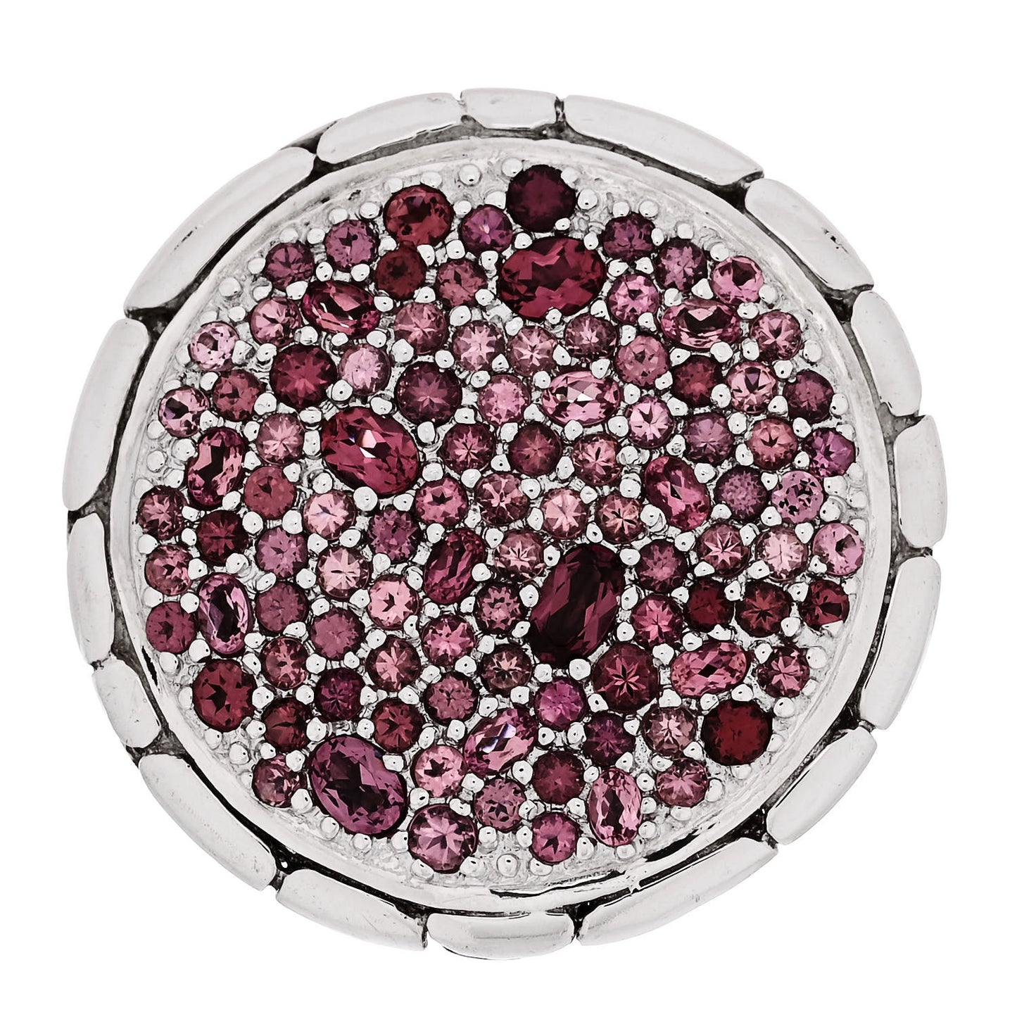 Sterling Silver Garnet Kali Lava Ring 54 7