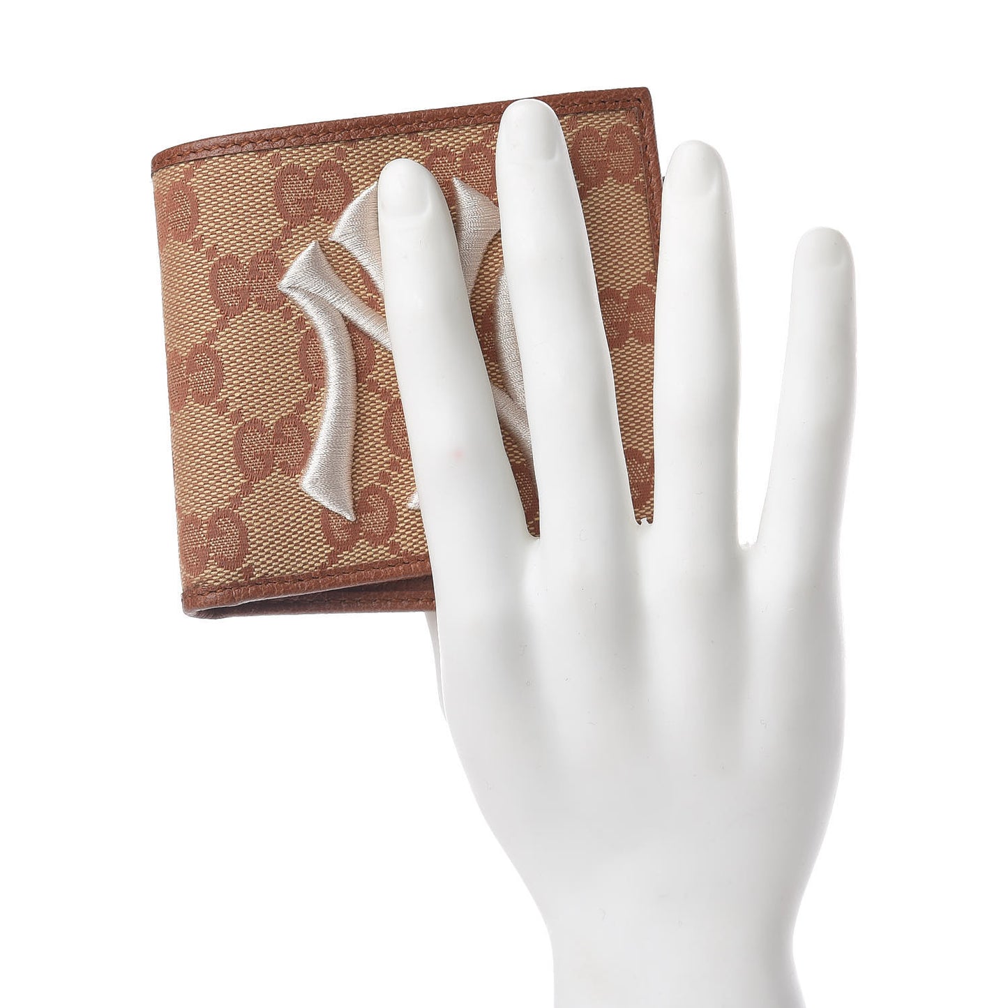 X MLB Monogram NY Yankees Bi-Fold Wallet Beige Ruggine Ivory