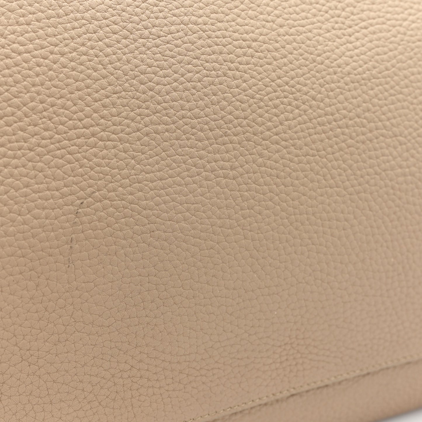 Matte Grained Calfskin Soft Margaux 15 Dark Taupe