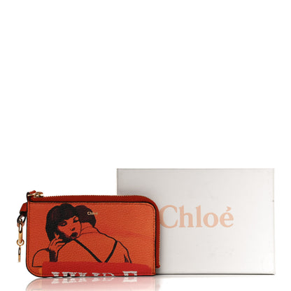 Chloe Calfskin Alphabet Purse Wallet Orange Multicolor 11 of 11
