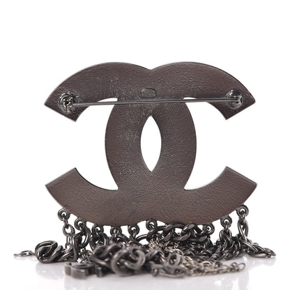 Chanel Ruthenium Chain Fringe CC Brooch 3 of 6