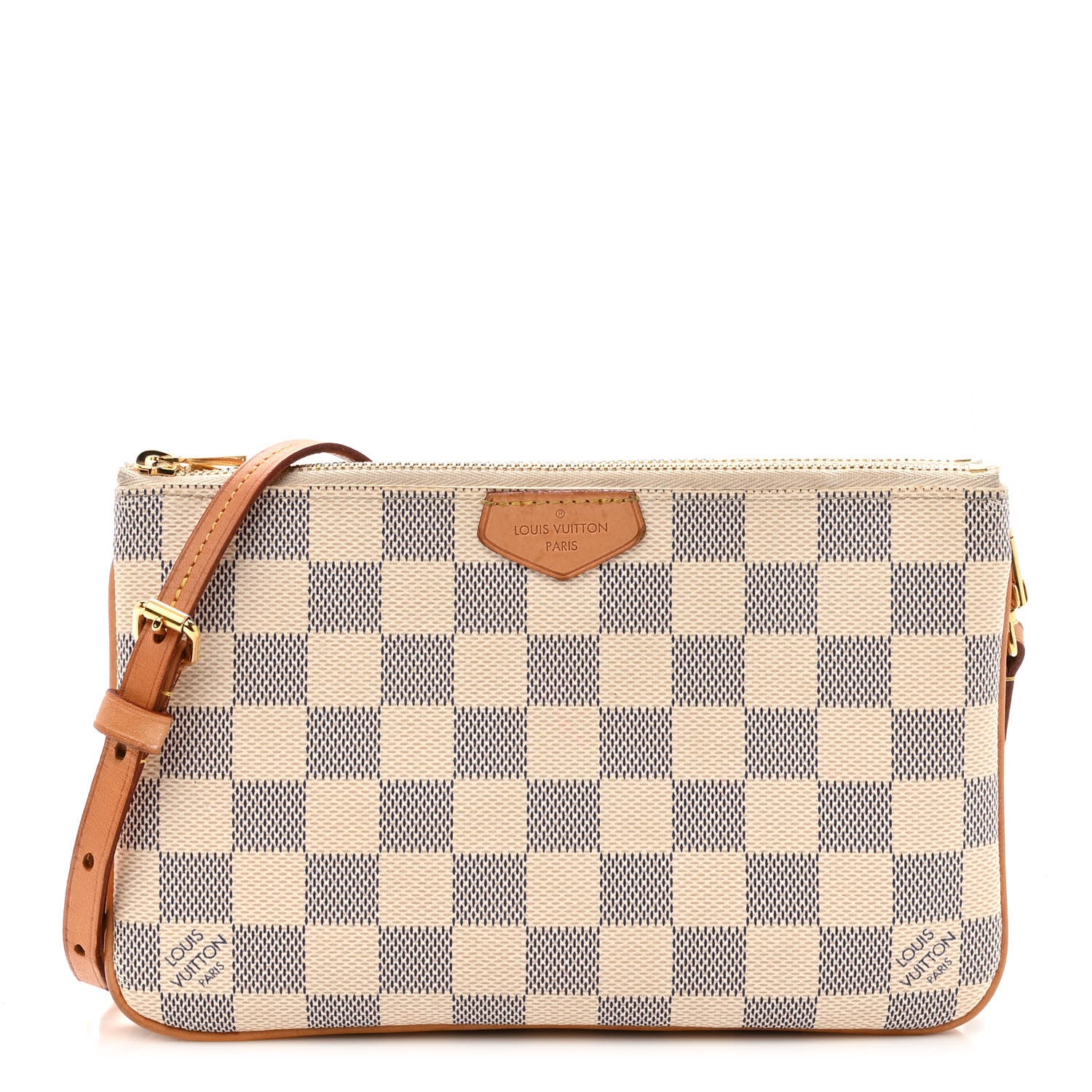Louis Vuitton Damier Azur Double Zip Pochette 1 of 12