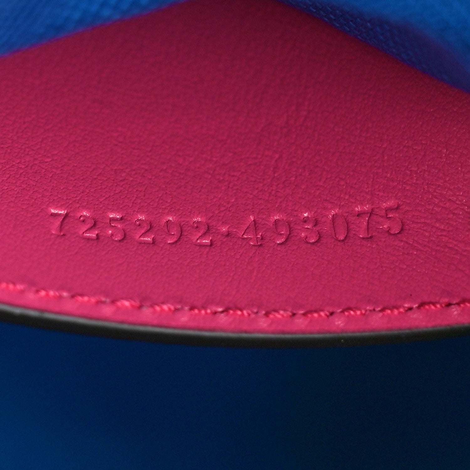 Gucci Calfskin GG Tennis Bi-Color Embossed Mini Duffle Bag Modern Fucsia Modern Blue 7 of 11
