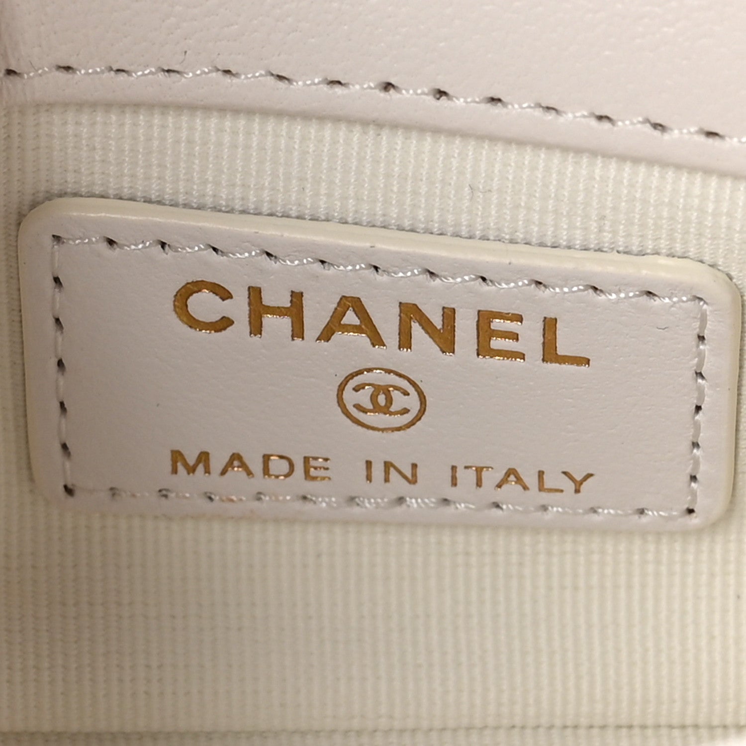 Chanel Lambskin Quilted Resin CC Flap Clutch With Chain White Black 6 of 11