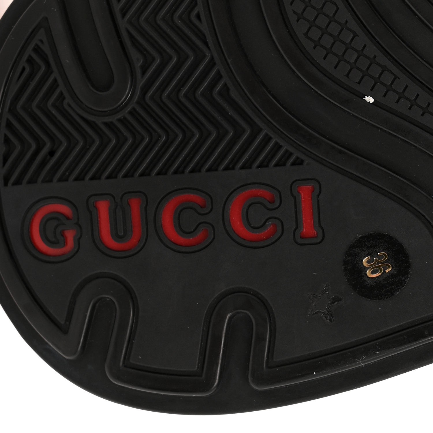 Gucci Metallic Calfskin Glitter Mesh Womens Ultrapace Sneakers 36 Silver Light Grey Mystic White 7 of 9