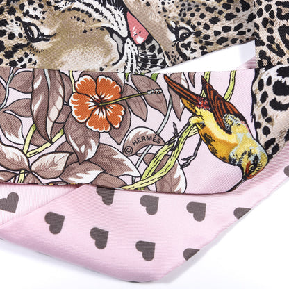 Hermes Silk Jungle Love Love Twilly Rose Pale Etoupe 3 of 4