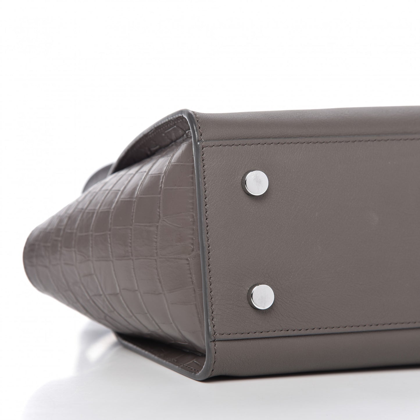 Smooth Calfskin Crocodile Embossed Baby Monogram Downtown Cabas Earth