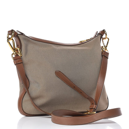 Prada Jacquard Logo Small Flat Messenger Bag Corda Brandy 3 of 10