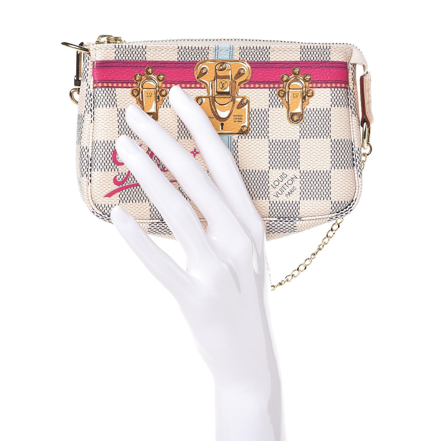 Louis Vuitton Damier Azur Summer Trunks Miami Mini Pochette Accessories 2 of 8