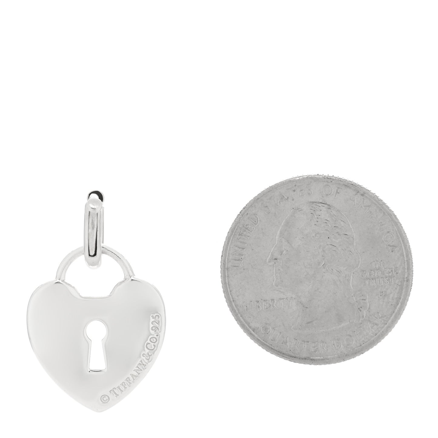 Sterling Silver Heart Lock Charm