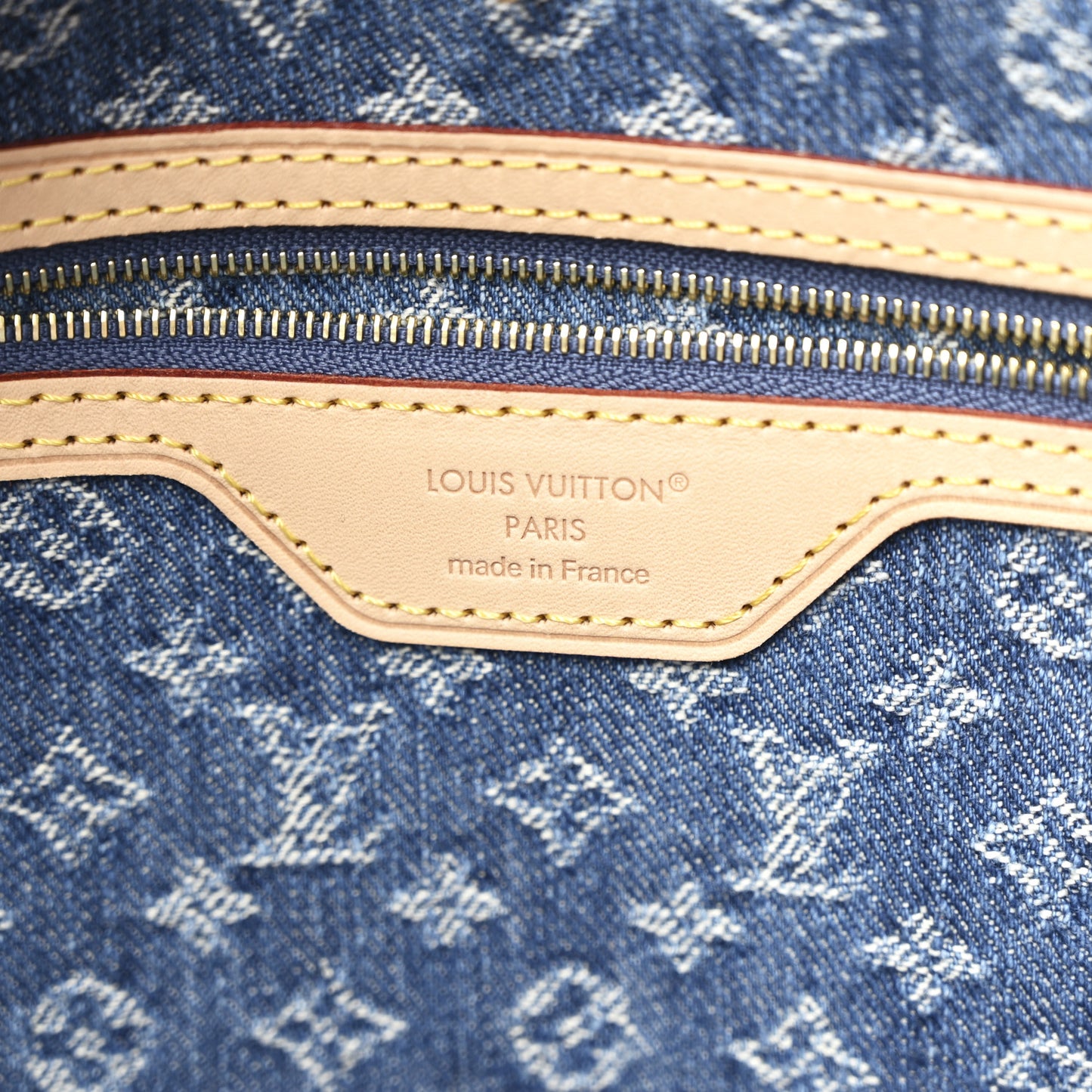 Monogram Denim Neo Neverfull MM Blue