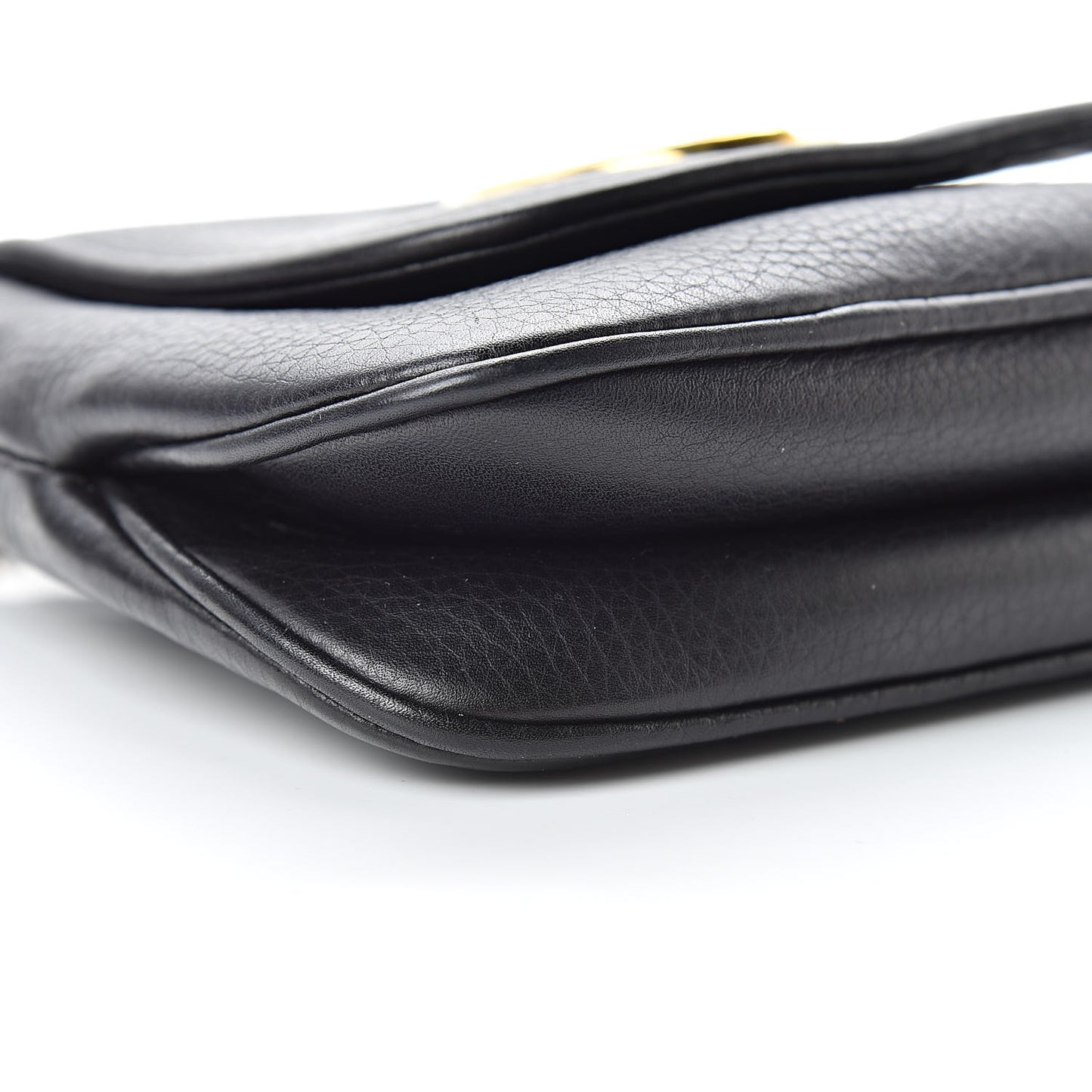 Pebbled Calfskin Small 1973 Chain Shoulder Bag Black