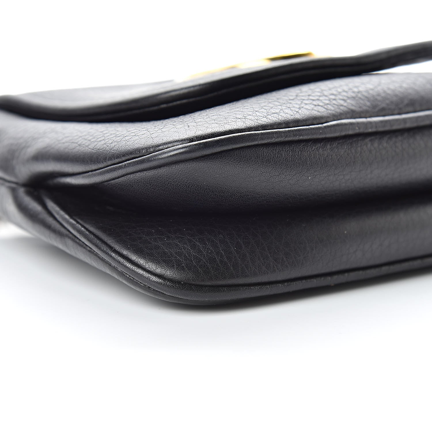 Gucci Pebbled Calfskin Small 1973 Chain Shoulder Bag Black 9 of 16