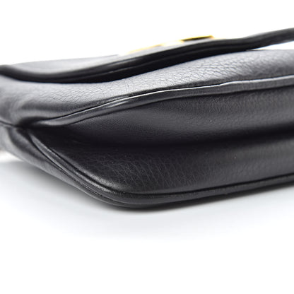 Gucci Pebbled Calfskin Small 1973 Chain Shoulder Bag Black 9 of 16