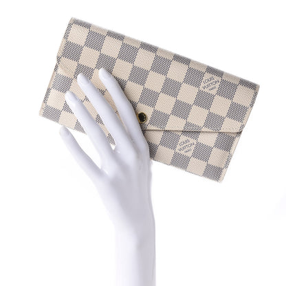 Louis Vuitton Damier Azur Sarah Wallet NM 2 of 9