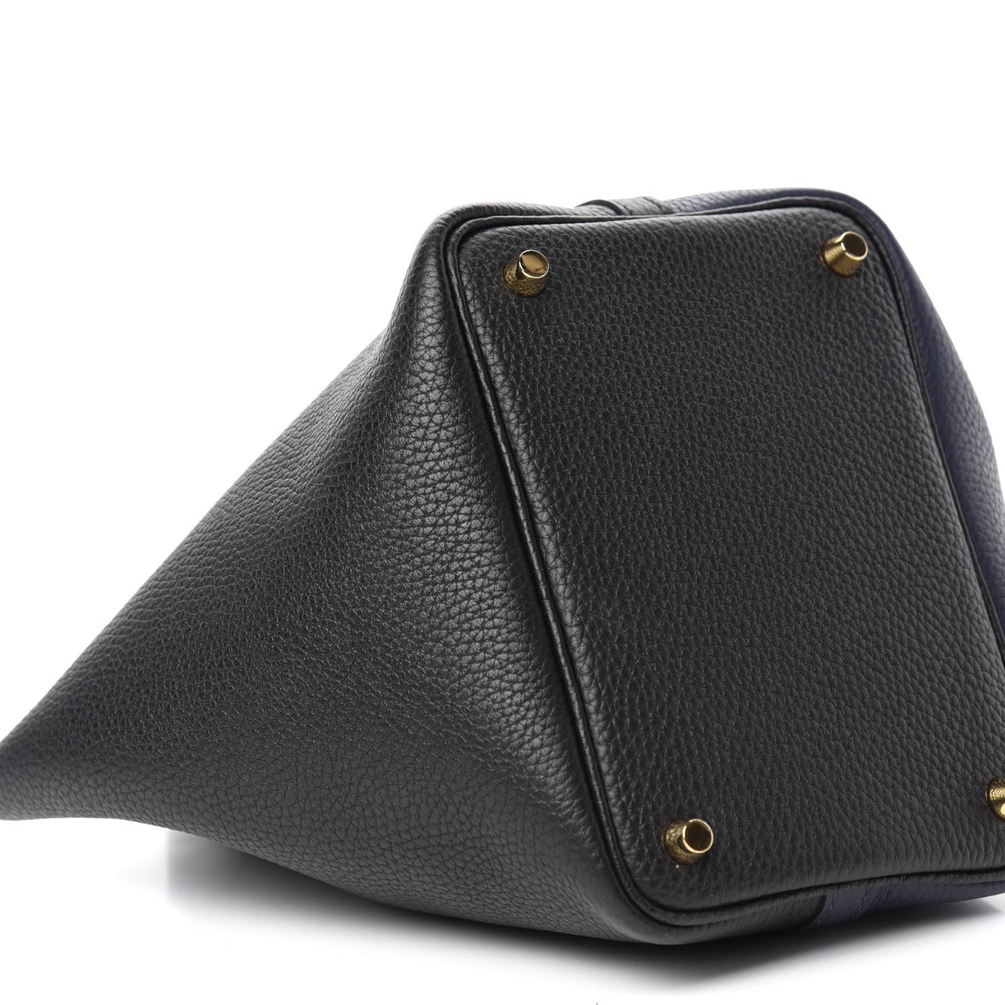Taurillon Clemence Casaque Picotin Lock 18 PM Blue Nuit Black Blue Frida