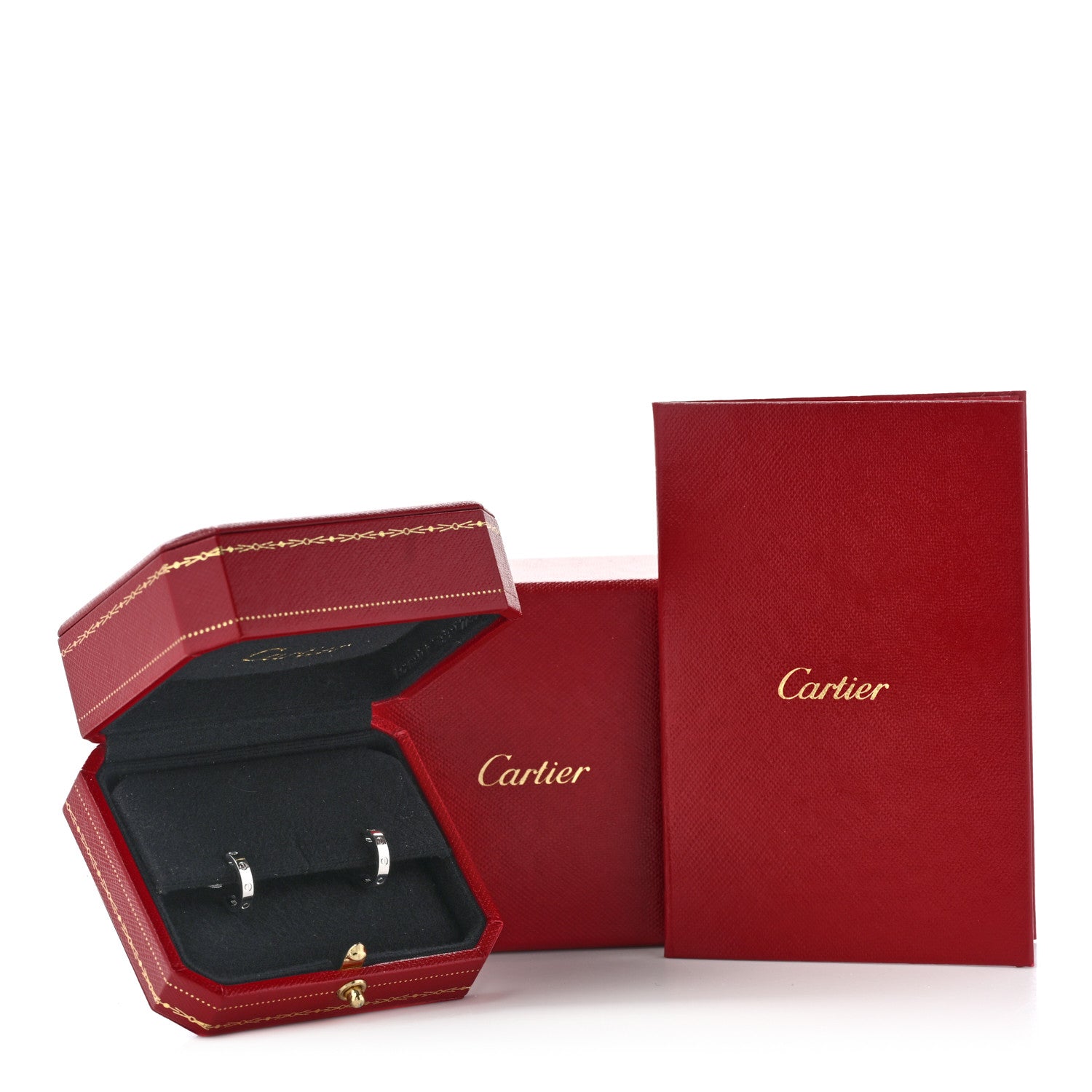 Cartier 18K White Gold Small LOVE Hoop Earrings 4 of 4