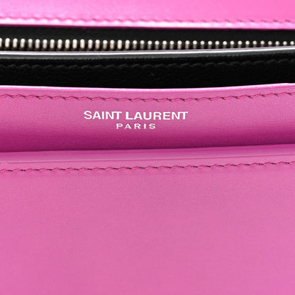 Saint Laurent Smooth Calfskin Monogram Cassandra Clasp Bag Electric Fuchsia 7 of 10