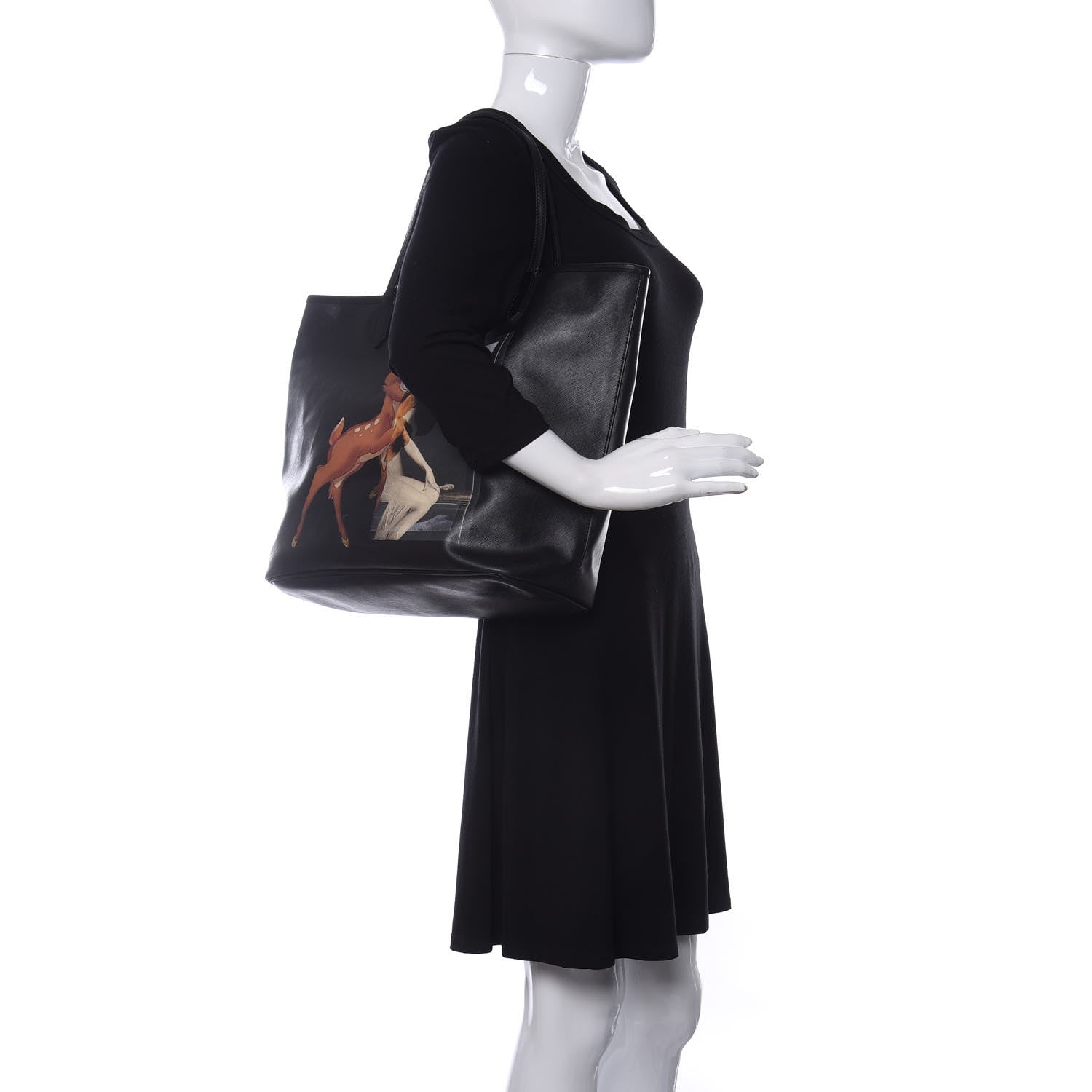 Givenchy Textured Coated Canvas Bambi Print Medium Antigona Tote 2 of 13