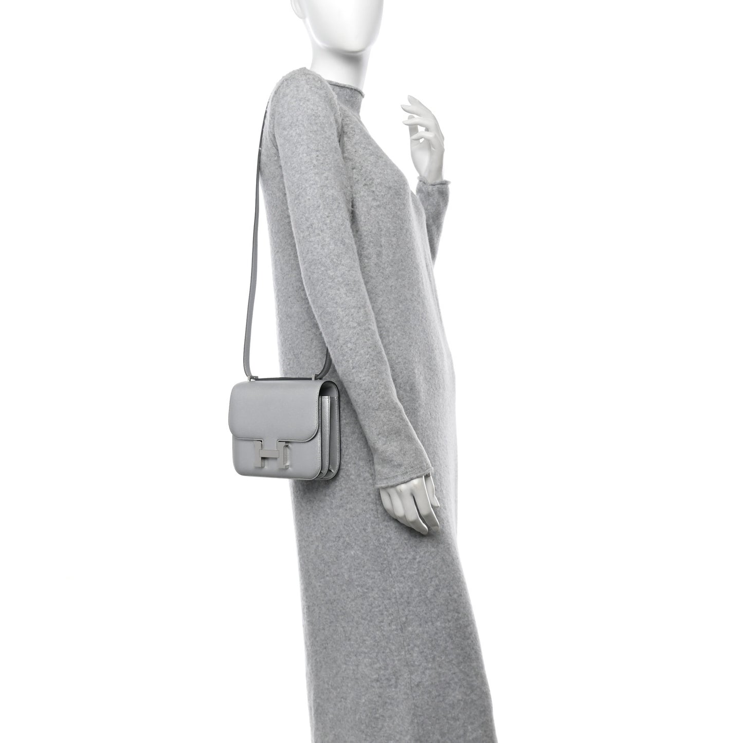 Metallic Chevre Chamkilight Constance 18 Argent