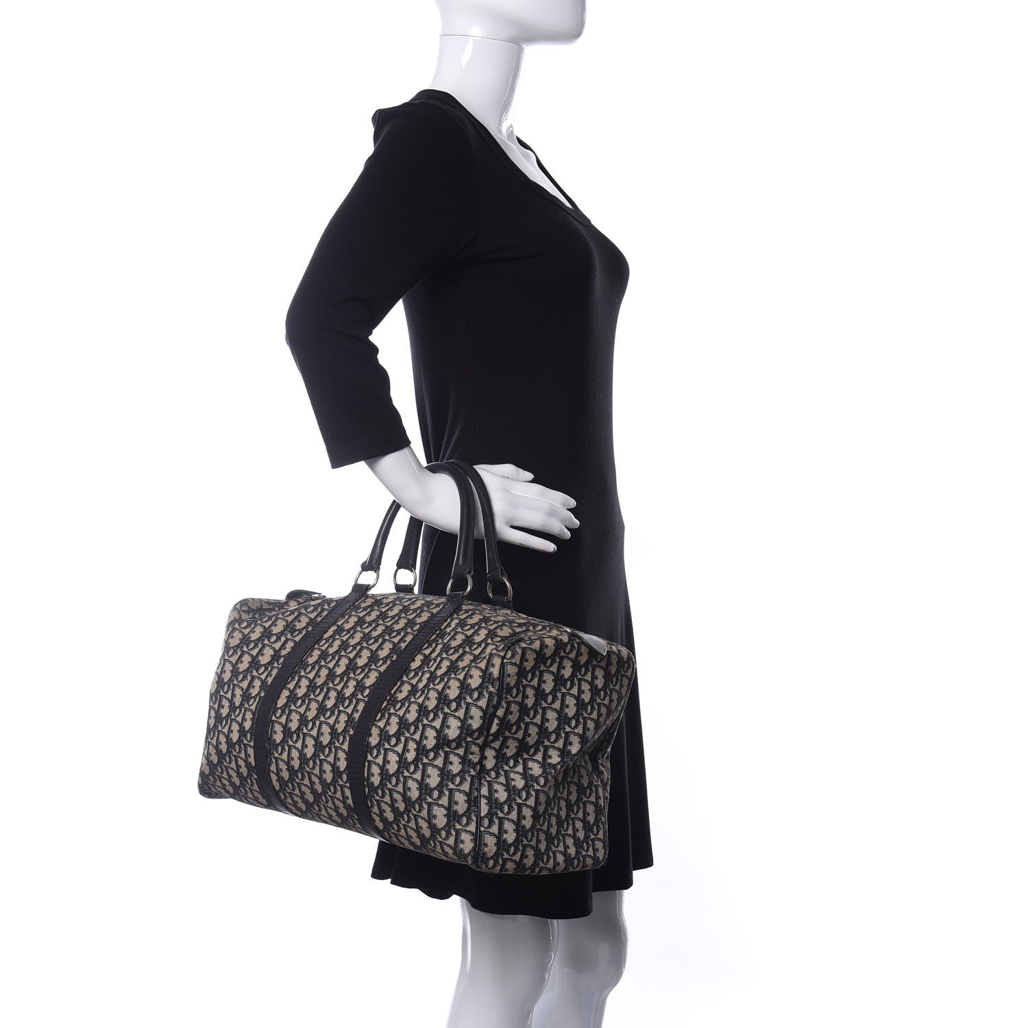Christian Dior Monogram Duffle Navy Blue 2 of 11