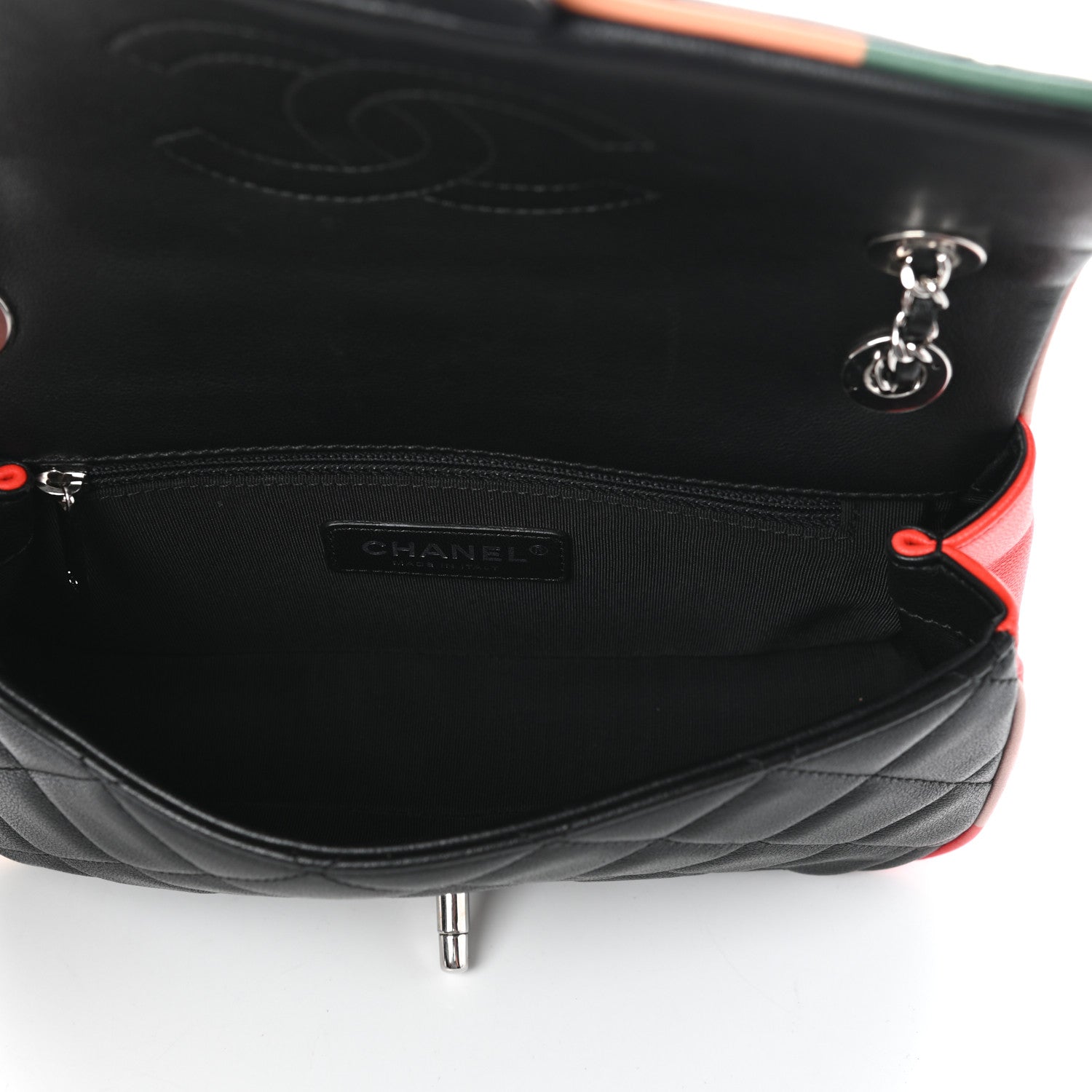 Chanel Lambskin Plexiglass Quilted Small Cuba Color Flap Black Multicolor 5 of 9
