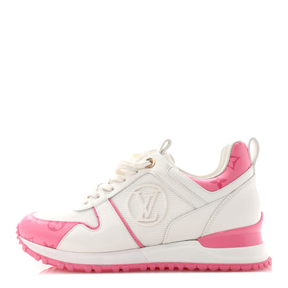 Louis Vuitton Calfskin Monogram Run Away Sneakers 38 White Pink 1 of 9