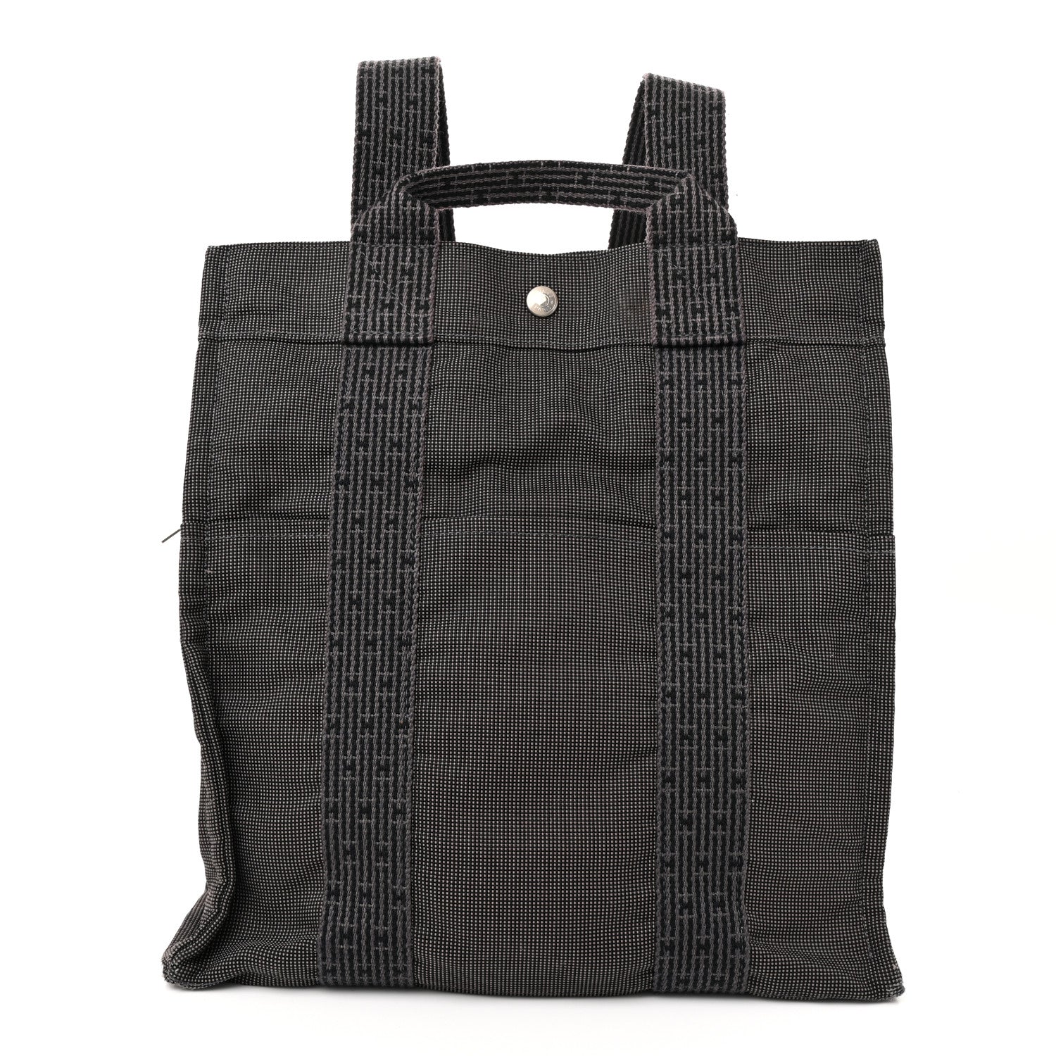 Hermes Canvas Herline Backpack Grey 1 of 13