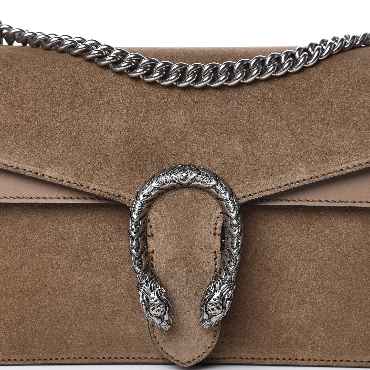 Suede Small Dionysus Shoulder Bag Taupe