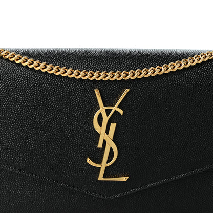 Saint Laurent Grain de Poudre Uptown Chain Wallet Black 7 of 9