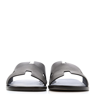 Hermes Epsom Mens Izmir Sandals 44 Cafe Bleu Riva 2 of 4