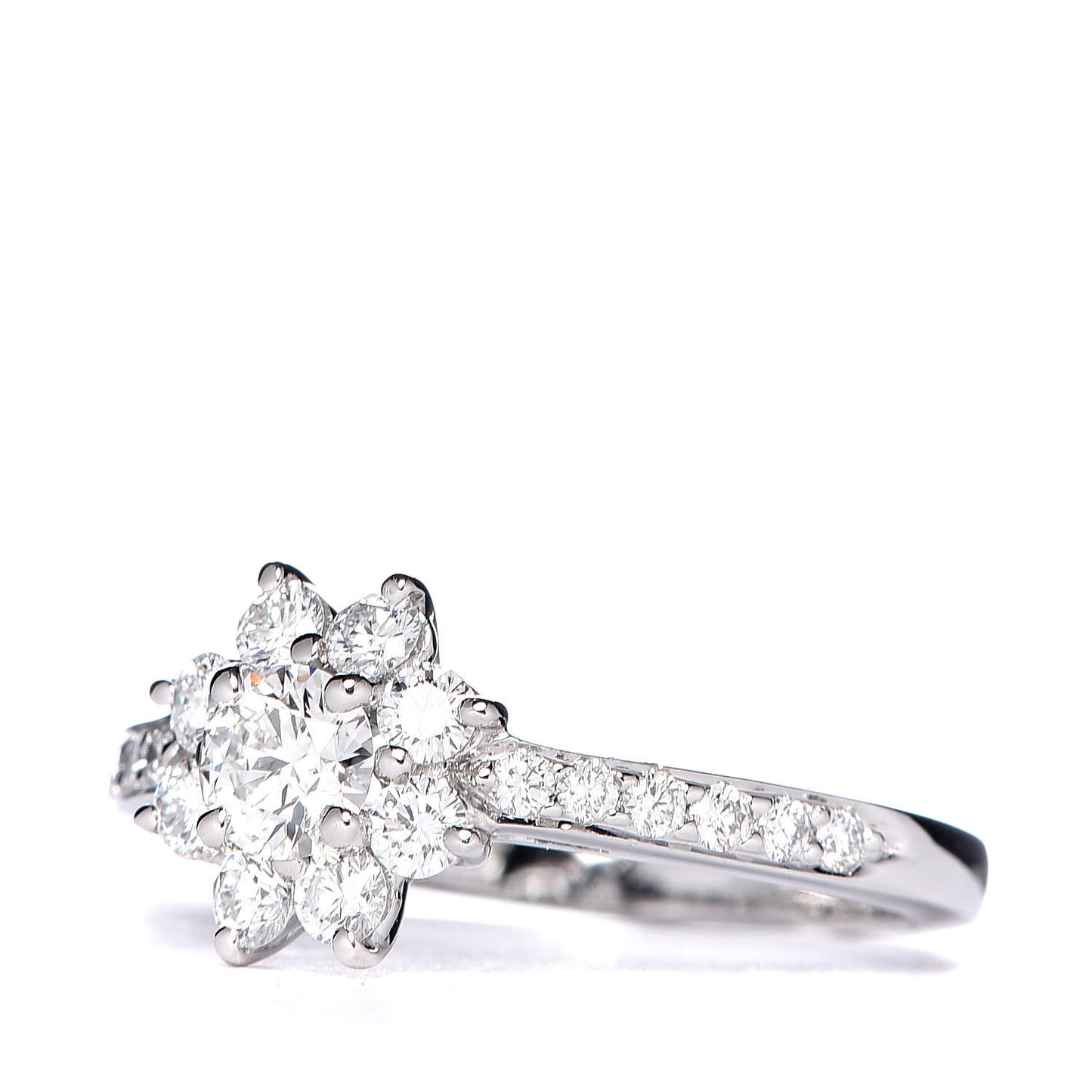 Platinum Diamond Flora Ring 46 3.75