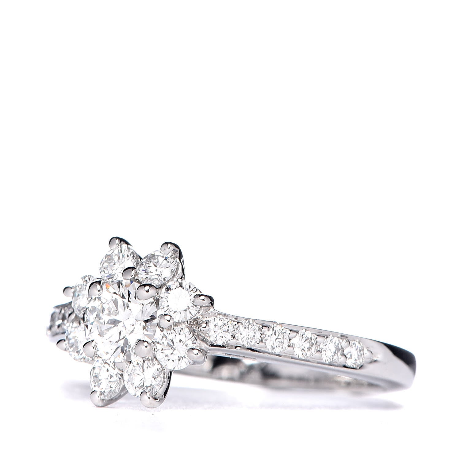 Tiffany Platinum Diamond Flora Ring 46 3.75 3 of 5