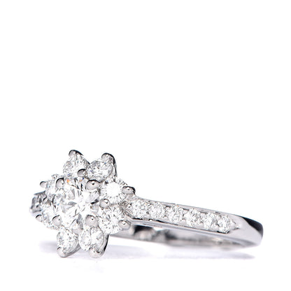 Tiffany Platinum Diamond Flora Ring 46 3.75 3 of 5