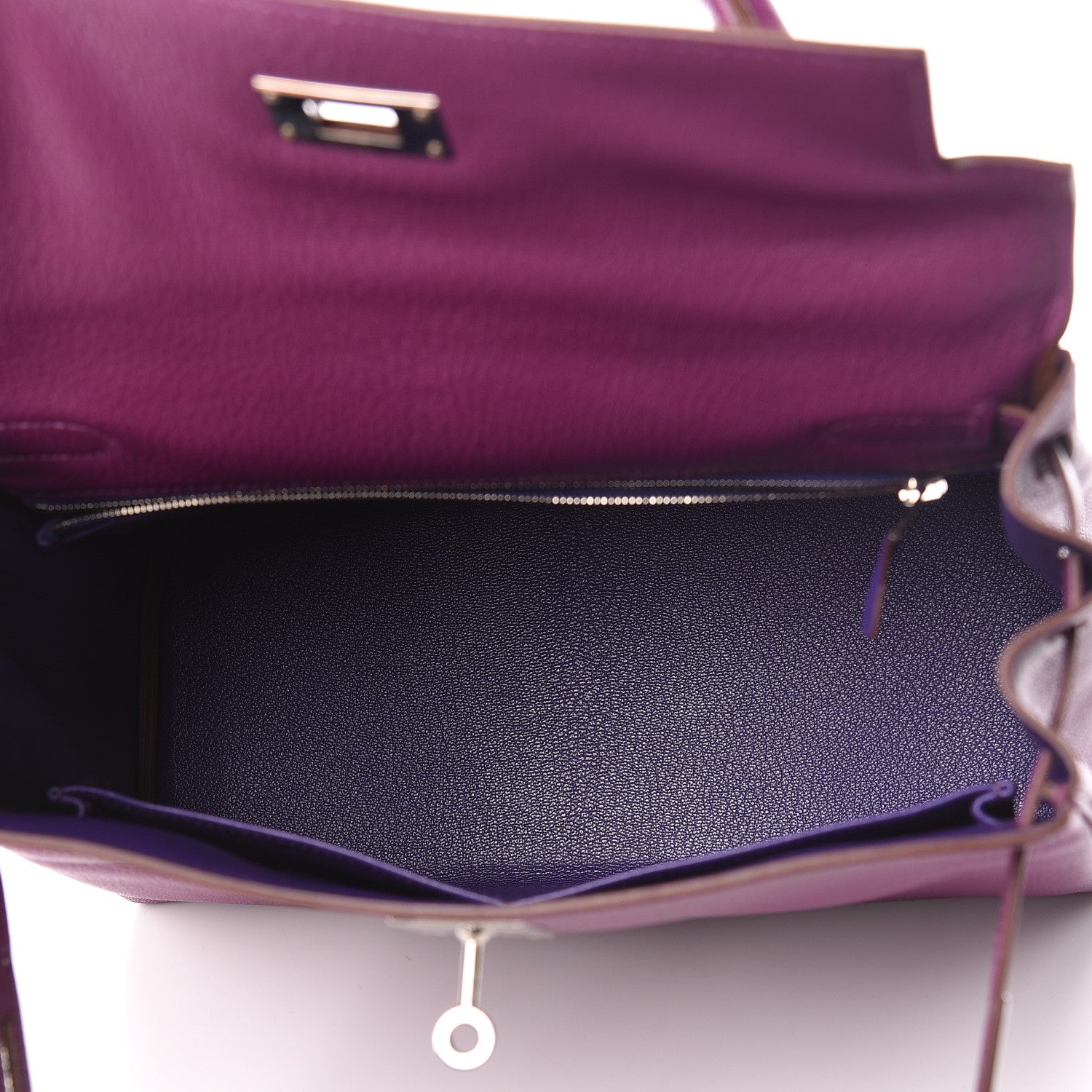 Hermes Chevre Mysore Horseshoe Kelly Retourne 28 Anemone Iris 8 of 42