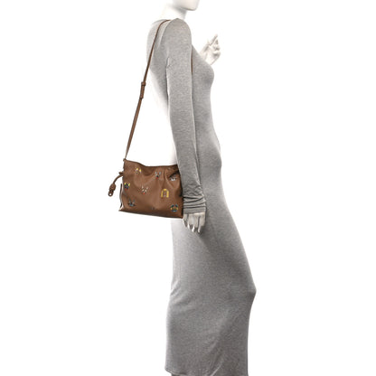 Loewe X Louis Wain Smooth Calfskin Futurist Cats Mini Flamenco Knot Clutch Mocha 2 of 9