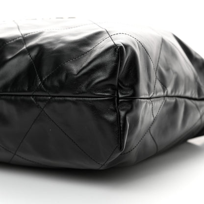 Chanel Shiny Calfskin Quilted Large Chanel 22 Black 11 of 12