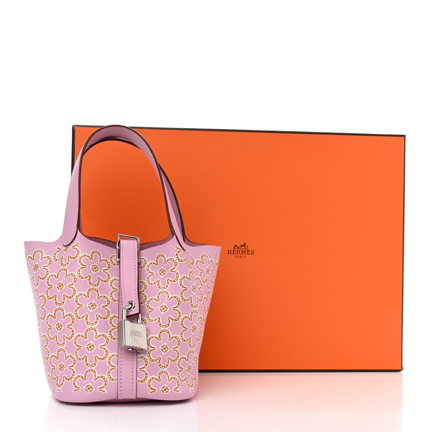 Hermes Swift Micro Lucky Daisy Picotin Lock Mauve Sylvestre 11 of 11