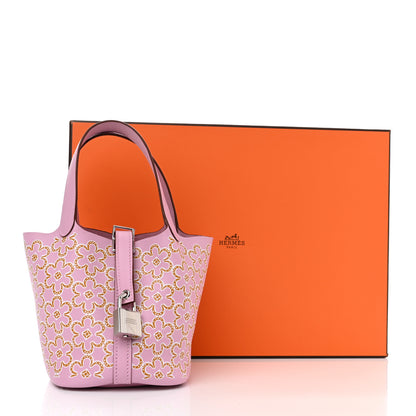 Hermes Swift Micro Lucky Daisy Picotin Lock Mauve Sylvestre 11 of 11