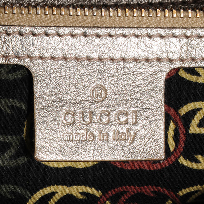 Gucci Metallic Leather Britt Medium Boston Gold 6 of 7
