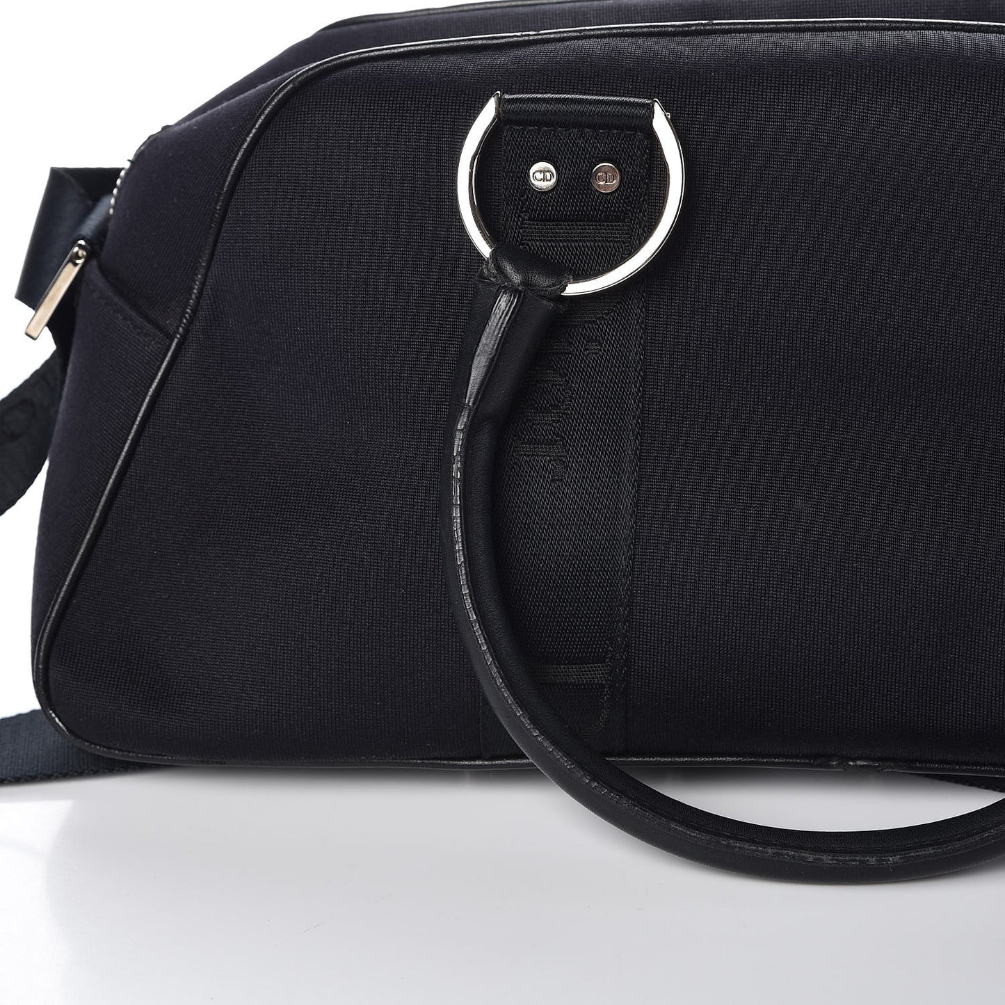 Nylon Crystal Satchel Black